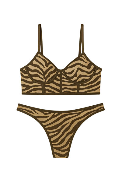 LİBELLA İÇ GİYİM Comfort Zebra Pattern Bustier Tulle - Σετ Εσωρούχων - Φανταχτερό Σετ