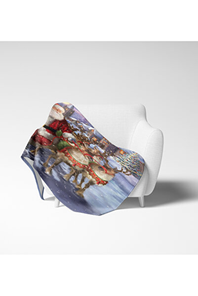 Erays Home Christmas & Christmas Patterned Fleece Blanket Tv Blanket Merry Christmas Christmas