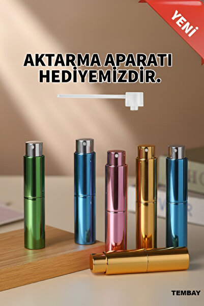 TEMBAY Özel Titanyum Kaplamalı Doldurulabilir Mini Parfüm Şişesi Cep Parfüm Ş...