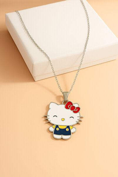 MakeWell Hello Kity Kuromi Figürleri Tasarımlı Zincirli Çocuk Kolyeleri