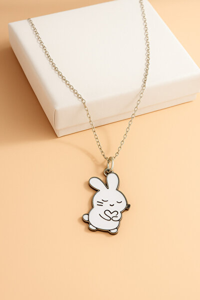 MakeWell Unicorn ve Tavşan Tasarımlı Çocuk Genç Kolyeleri Arkadaşlık Kolyesi