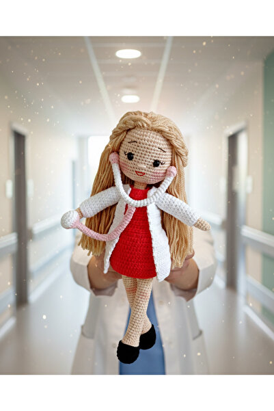 YUSUF TOKTAS TOYS CITY Doktor Kız Amigurumi Örgü Oyuncak