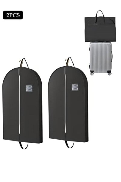 Generic 2PCS Foldable Clothes Dust Cover Garment Bags for Hanging Clothes Storage Gusset Suit Bags