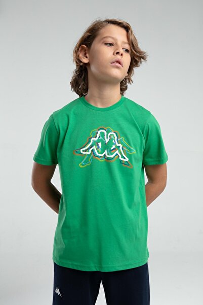 Kappa Logo Jonathan Erkek Çocuk Yeşil Regular Tişört