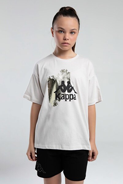 Kappa Authentic Kali Kız Çocuk Ekru  Regular Fit Tişört