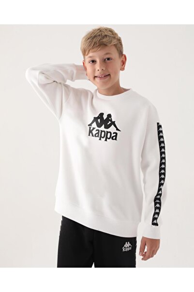 Kappa Authentic Andy Erkek Çocuk Beyaz Regular Fit Sweatshirt