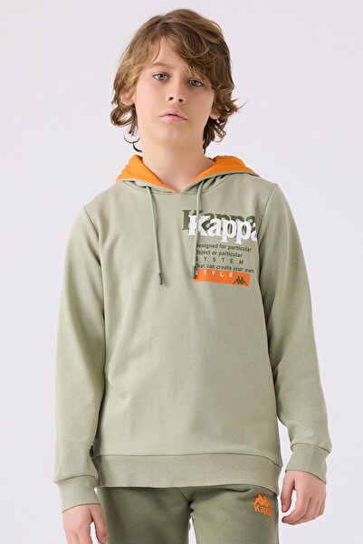 Kappa Douglas Boy's Green Regular Fit Sweatshirt