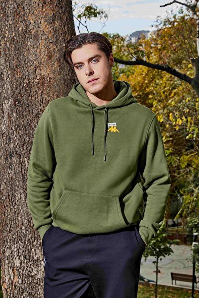 Kappa Theo Erkek Haki Regular Fit Hoodie