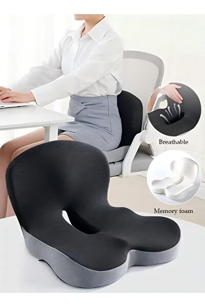 Generic Lumbar Support Pillow Seat Cushion for Office Chair Pressure Relief Sciatica & Tailbone Pain Relief