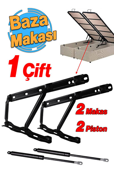 Badem10 Baza Kapak Makası Gazlı Amartisör Piston 40° Siyah Boyalı Standart Ge...