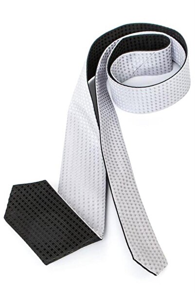 Shoes Center Gray Double-Sided Thin Children's Tie
