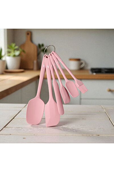 IVORY مجموعة من 6 ملاعق سيليكون مقاومة للحريق وغير لاصقة (مجموعة أدوات المطبخ)