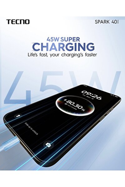 TECNO SPARK 40 NFC 256 GB 16 GB RAM (8+8 Dinamik Ram) Kablolu Kulalık Hediyel...