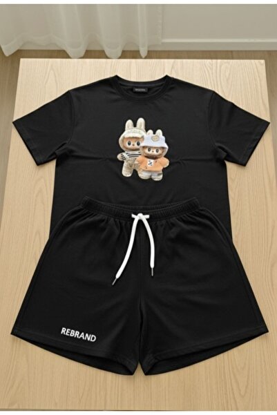 REBRAND Oversize T-Shirt Set - Printed Bottom Top Shorts Set