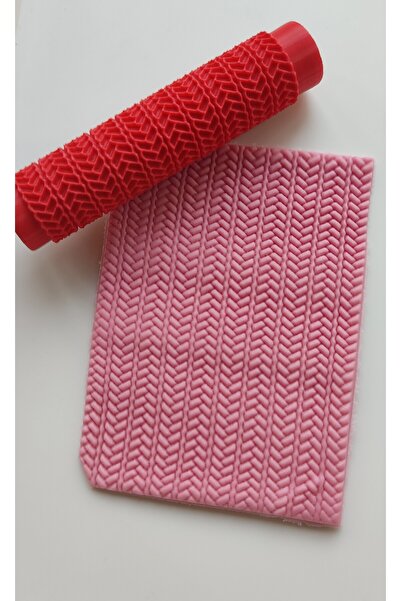 Roll3d Polimer Kil Desen Verici Merdane/ Örgü 4 / Desen Oklavası / Polimer Ki...