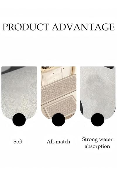 Generic Diatom Mud Bath Mat Set Bathroom Kitchen Rug Mat Extra Absorbent Bath Rugs Non-Slip Quick Drying