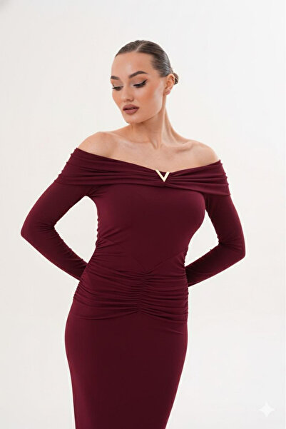 MILANOFOX Рокля Sandy Madonna с V-образно деколте и аксесоари – съвременно от...