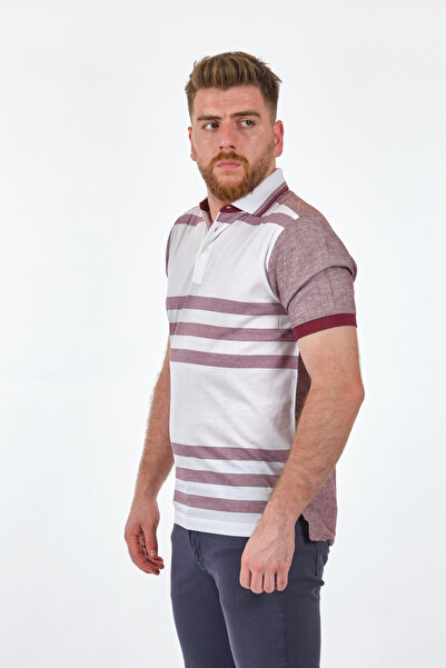 Gallus Ανδρικό μπλουζάκι με ριγέ λαιμόκοψη πόλο - κοντό μανίκι κανονική εφαρμογή