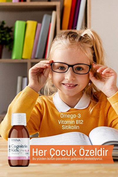 FITRİNA Cognitrin Kids Omega 3 DHA Sitikolin ve B12 İçeren Çocuk Şurubu 150 ml