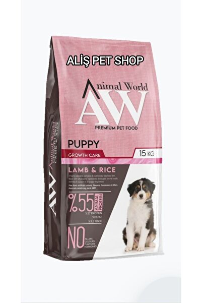 Animal World Kuzu Etli Pirinçli Yavru Köpek Maması 15 Kg