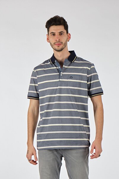 Campione Чоловіча футболка Claudio з поло-коміром у смужку - мінімалістичний стиль