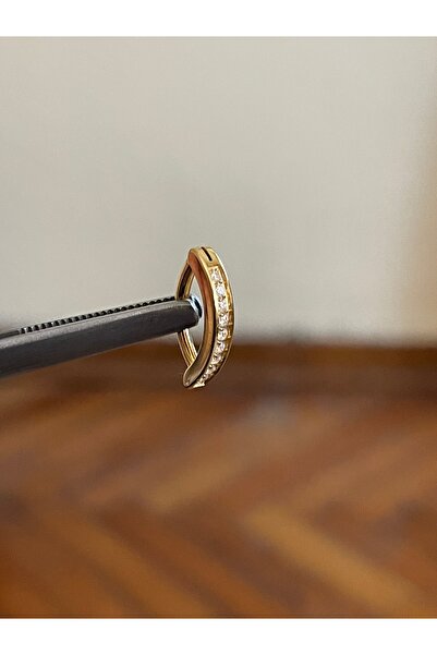 Rupen Kraft Sıra Taş Gold Renk Ultraliğht 10 mm Titanyum Göbek Piercingi