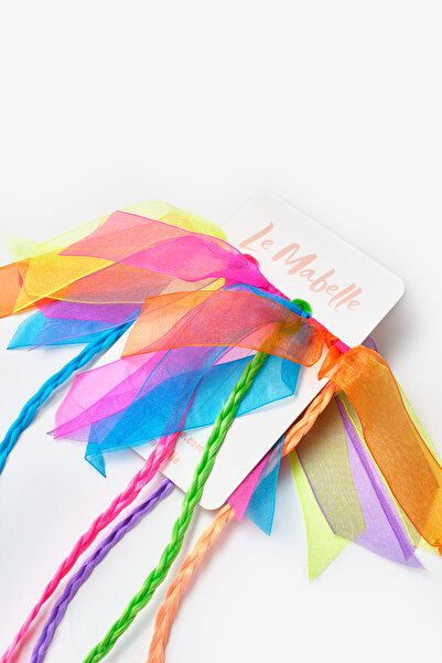 Le Mabelle Girl's Buckle with Multicolored Hair Detail