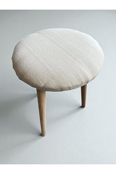 The N Wood Ahşap Ayaklı Puf Tabure