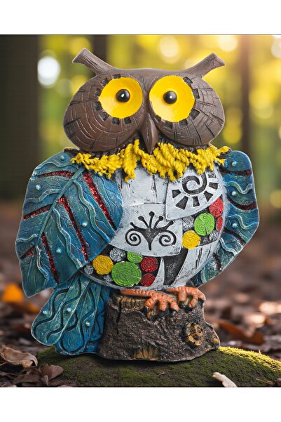 e-life shop Yöresel Motifli Taşlı Baykuş Biblo Heykel Ev Ofis Yeni Yıl Hediye...