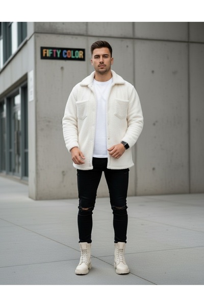 Fifty Color Біло-верблюжа 2-кнопкова піджак Slimfit з плюшевою підкладкою