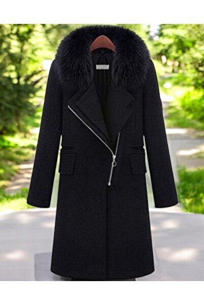 Toridas Palton de iarnă pentru femei cu guler de blană detașabil
