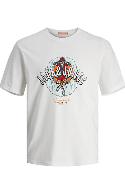 Jack & Jones Jorcoconut Skull Ss Crew Neck Ln Erkek T-shırt