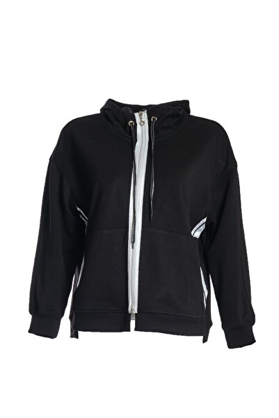 Ysatis Жіночий спортивний светр з довгими рукавами та чорним капюшоном - 24241000121