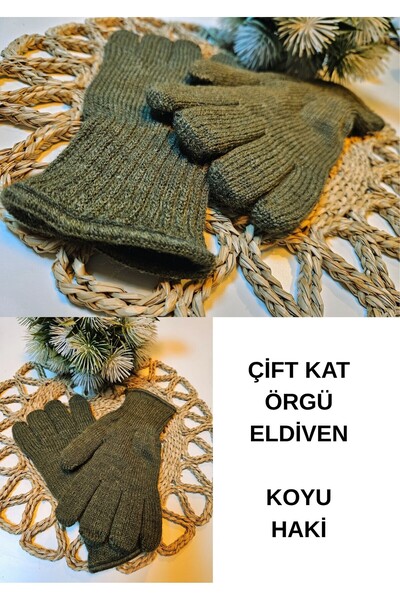 TATA CRAFT قفازات شتوية سميكة بطبقة مزدوجة للجنسين، موضة عصرية للنساء والرجال