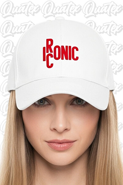 QUATEX Iconic Embroidered Hat – White 100% Cotton Gabardine Unisex Model