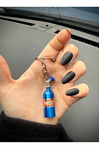 Duftpalm Nos 1 Adet Mavi Mini Şişe Dekoratif Anahtarlık ve Aksesuar