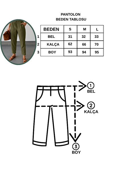 owwon Women’s Beige High-Waisted Elastic Waist Balloon Model Linen Pants