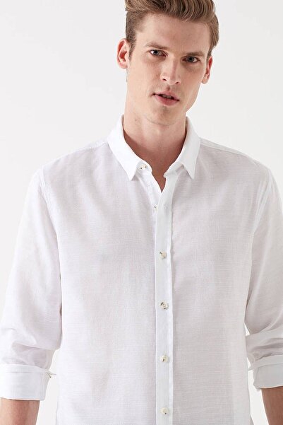 Mavi Cămașă albă pentru bărbați 020579 -25705