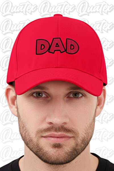 QUATEX قبعة رياضية حمراء مطرزة للأب للجنسين منتج عالي الجودة