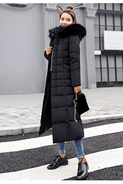 Toridas Winter Long Sheepskin Hooded Women's down Jacket