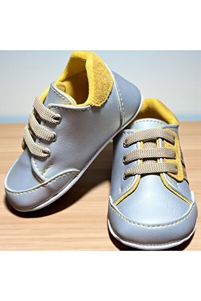 NECİXS BEBEE Striped Sports Booties Gray