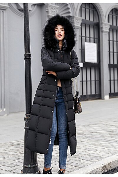 Toridas Winter Long Sheepskin Hooded Women's down Jacket