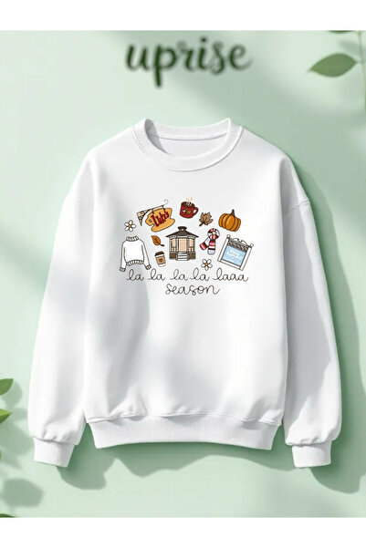 Vordevia Hanorac din bumbac cu cu imprimeu fire B guler rotund O supradimensionat din seria Gilmore Girls