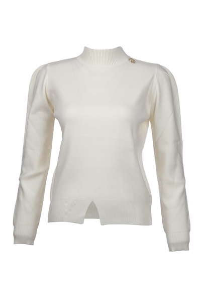 ON Pulover cu guler înalt cu detaliu cu nasturi