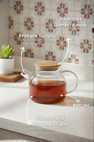 Bambum Taric Cam Demlik 800ml