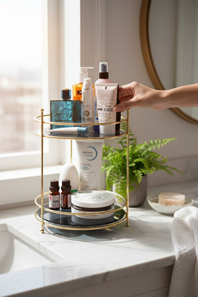 EVSTYLE ORGANIZATOR DE COSMETICE & BIJUTERII ORGANIZATOR MULTIFUNCȚIONAL - DOUĂ STRATURI