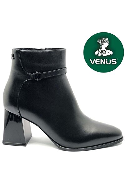 Venüs 2553901K Classic Leather Women's Boots with Heels