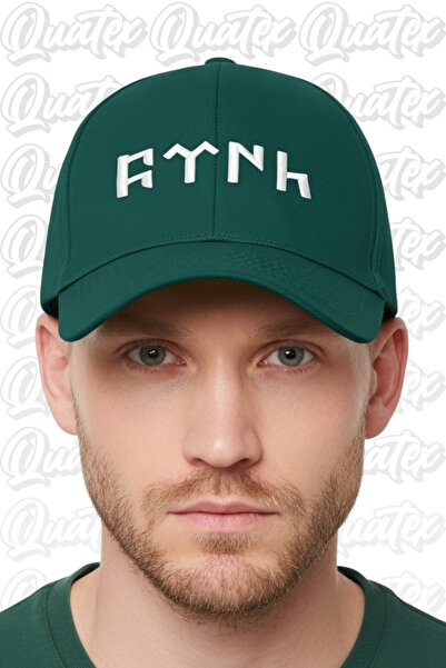 QUATEX Gokturkish Turkish Embroidered Hat – Green 100% Cotton Gabardine Unisex Model
