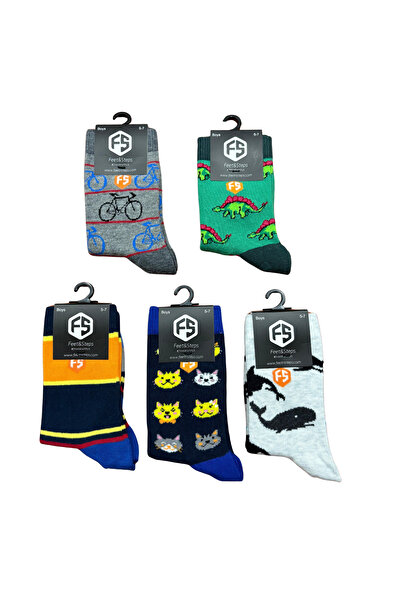 Bijutek Момчешки цветни памучни чорапи без шевове с ежедневни мотиви