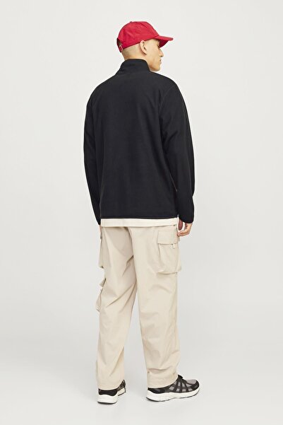 Jack & Jones JJECORP LOGO  FLEECE QUARTER ZIP SİYAH12258490